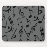 Notas musicales Mousepad - plata