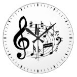 Notas musicales negras en forma oval