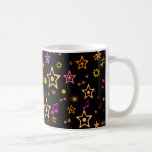 Notas musicales y estrellas: Taza de café