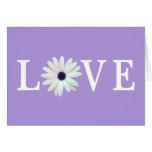 Notcards púrpuras del amor tarjeta