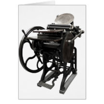 notecard 1888 de la prensa de copiar tarjeton