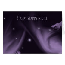 Notecard de la noche estrellada felicitaciones