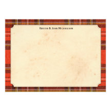Notecards personalizado tartán anuncio
