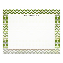 Notecards plano verde inspirado tribal invitacion personal 