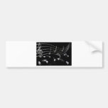 Noten, Musik, schwarz Auto Sticker