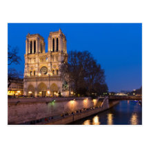 Notre Dame durante la postal crepuscular