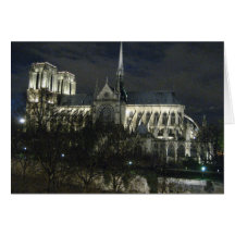 Notre Dame en la noche Felicitaciones