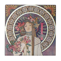 Nouveau del arte del vintage azulejos ceramicos