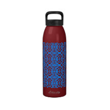 Nouveau del arte del vintage en azul de la lavanda botella de beber
