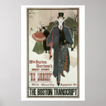 Nouveau del arte del vintage su anuncio del libro  posters