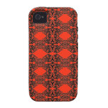 Nouveau del arte en cordón negro iPhone 4 carcasa