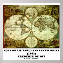Nova Orbis Tabula en Lucem Edita (1662) de Wit Posters