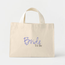 Novia a ser (escritura azul) bolsa lienzo