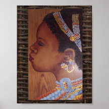 Novia africana en la armadura de cesta poster