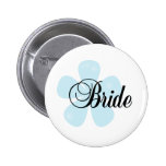 Novia azul de la flor pin