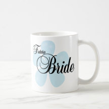 Novia azul del futuro de la flor tazas