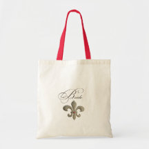 Novia Bling de NOLA de la flor de lis Bolsas De Mano
