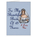 Novia de 45 años felicitación