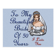 Novia de 50 años tarjeta postal