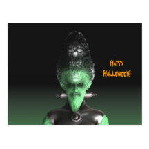 Novia de Frankenstein - la postal de Halloween