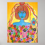 NOVIA DE LA DIOSA DEL POSTER DE LAS FLORES
