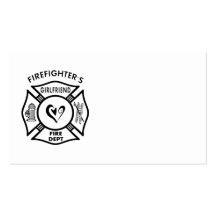 Novia de los bomberos plantillas de tarjetas de visita