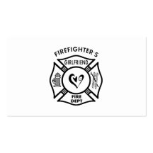 Novia de los bomberos tarjetas de negocios