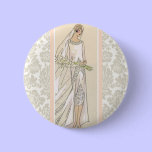 Novia del art déco botones