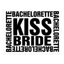 novia del beso del bachelorette tarjetas postales