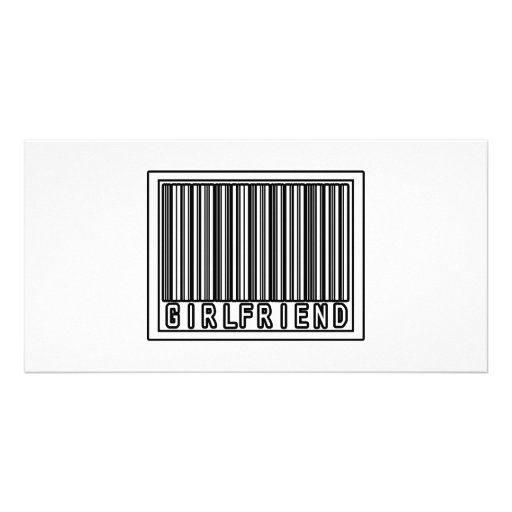 Novia del código de barras tarjetas fotograficas personalizadas