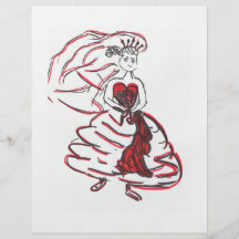 Novia del el día de San Valentín Tarjeton