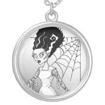 Novia del frankenstein Halloween pendiente