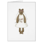 Novia del oso de peluche tarjetón