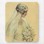 Novia del Victorian del vintage en retrato nupcial Tapete De Ratón