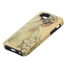 Novia del Victorian del vintage en retrato nupcial iPhone 5 Case-Mate Carcasas