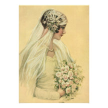 Novia del Victorian del vintage en retrato nupcial Comunicados Personales