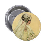 Novia del Victorian del vintage en retrato nupcial Pin
