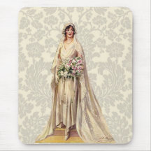 Novia del vintage alfombrillas de ratones