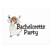 Novia feliz del fiesta de Bachelorette Tarjeta Postal