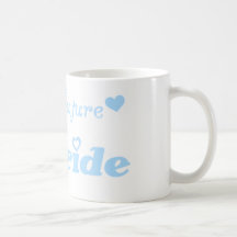 Novia futura azul taza de café
