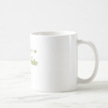 Novia futura verde tazas de café