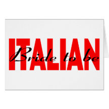 Novia italiana a ser tarjetas