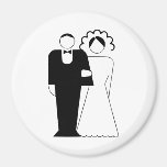 novia, novio imanes para frigoríficos