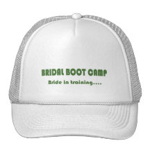 Novia NUPCIAL de BOOT CAMP en casquillo del entren Gorras