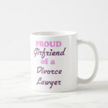 Novia orgullosa de un abogado de divorcio taza de café