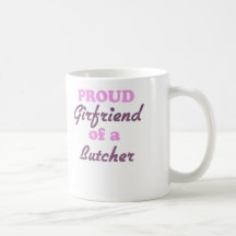 Novia orgullosa de un carnicero tazas
