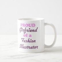 Novia orgullosa de un ilustrador de la moda taza de café