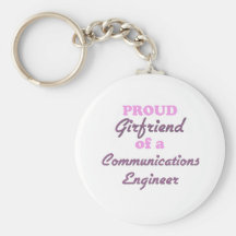 Novia orgullosa de un ingeniero de las comunicacio llaveros