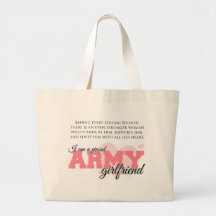 Novia orgullosa del ejército bolsa de mano