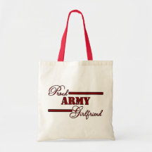 Novia orgullosa del ejército (negro rojo de N) Bolsa Lienzo